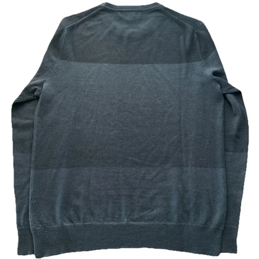 Banana Republic Extra Fine Italian Merino Wool Mens Medium Blue Pullover Sweater